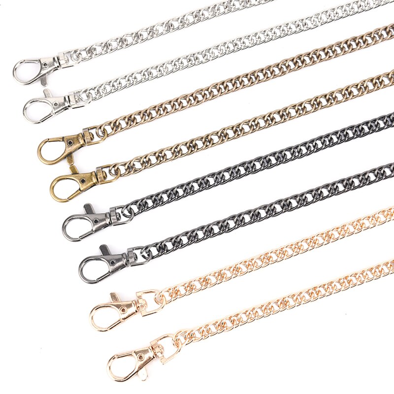1PC 100cm DIY Purse Chain With Buckles Handbag Metal Chains For Bag Shoulder Bags Straps Handbag Handles Bag Parts & Accessories