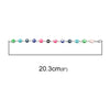1PC 18.7-19.5cm  304 Stainless Steel Bracelets For Men Women Jewelry Gold Color Link Chain Multicolor Evil Eye Enamel Anklet