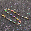 1PC 18.7-19.5cm  304 Stainless Steel Bracelets For Men Women Jewelry Gold Color Link Chain Multicolor Evil Eye Enamel Anklet