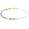 1PC Bohemia Imitation Pearls Simple Seed Beads Strand Necklace Bracelet Short Choker Necklace Jewelry Chokers Necklace Gift