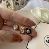 1PC Carved White Mother Oyster Pendant Necklace 18K Gold Plated Square Zircon Choker Color Retention Clavicle Chain Jewelry