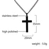 1PC Cross Pendant Gold/Silver Plated Necklace Stainless Steel Link Chain Charm Choker Statement Men Jewelry Accessories Gifts