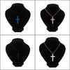 1PC Cross Pendant Gold/Silver Plated Necklace Stainless Steel Link Chain Charm Choker Statement Men Jewelry Accessories Gifts