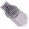1PC Decorative Shoulder Pad Jewelry Tassel Rhinestones Gold Epaulettes Clothing Accessories Brooch Epaulet Shoulder Brooches