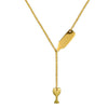 1PC Fashion Beer Cup Long Pendant Necklace For Women Wine Bottle Silver/Rose Gold Triangle Necklace Statement Jewelry