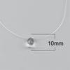 1PC Glass Colorful Drop Pendants Choker Necklace Invisible Fishing Line Chains Women Party Necklace Collar Jewelry