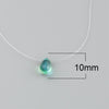 1PC Glass Colorful Drop Pendants Choker Necklace Invisible Fishing Line Chains Women Party Necklace Collar Jewelry