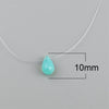 1PC Glass Colorful Drop Pendants Choker Necklace Invisible Fishing Line Chains Women Party Necklace Collar Jewelry