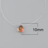 1PC Glass Colorful Drop Pendants Choker Necklace Invisible Fishing Line Chains Women Party Necklace Collar Jewelry