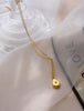 1PC Gold Bricks Pendant Necklace 18K Gold Plated White Mother Oyster Choker Color Retention Clavicle Chain Jewelry