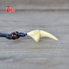 1PC Hawaii Surfer Jewelry Handmade Imitation Shark Teeth Pendant Zealand Maori Tribal Bone Choker WoMen's Men's Necklace