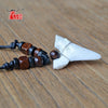 1PC Hawaii Surfer Jewelry Handmade Imitation Shark Teeth Pendant Zealand Maori Tribal bone Choker WoMen's Men's Necklace