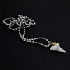 1PC Hawaii Surfer Jewelry Handmade Imitation Shark Teeth Pendant Stainless steel bead chain bone Choker WoMen's Men's Necklace