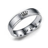 1PC Hot Her King His Queen Couples Crown Rings Retro 316L Titanium Steel Ring 2 Colors 7 Sizes