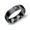 1PC Hot Her King His Queen Couples Crown Rings Retro 316L Titanium Steel Ring 2 Colors 7 Sizes