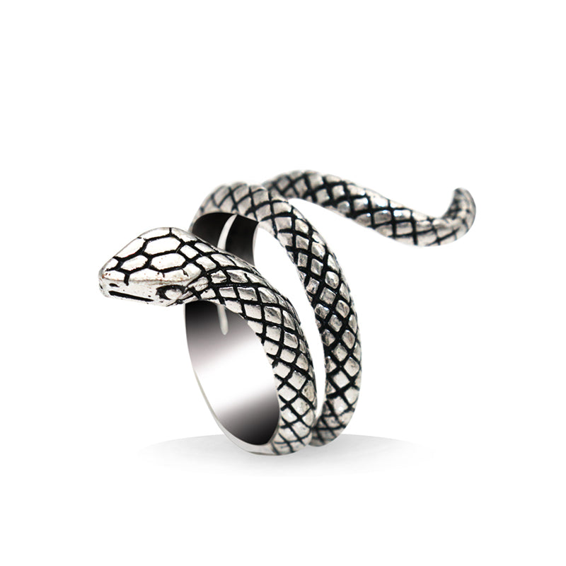 1PC Hot Sale 4 Sizes Snake Rings For Women Color Silver Heavy Metals Punk Rock Ring Vintage Animal Jewelry