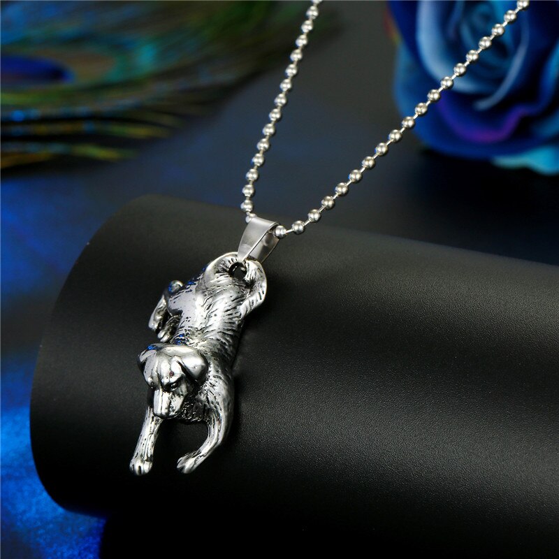 1PC Men Punk Vintage Metal Snake Dog Statement Necklace Gothic Monkey Dragon Bull Head Animals Pendant Necklace Women Jewelry