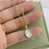 1PC Promotion  Aparecida Image Oval  Pendant Necklace Natural Mother of Pearl Shell Copper Alloy Jewelry  for Women