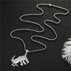 1PC Punk Cute Metal Small Dinosaur Chain Necklace For Women Men Trendy Hiphop Steel Color Graffiti Animal Pendant Choker Jewelry