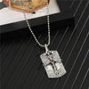 1PC Punk Gothic Knife Cross Army Tag Pendant Necklace For Men Women Cute Creative Guitar Splicing Cat Lovers Choker Jewelry N126