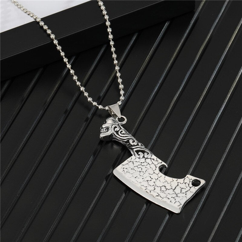 1PC Punk Gothic Knife Cross Army Tag Pendant Necklace For Men Women Cute Creative Guitar Splicing Cat Lovers Choker Jewelry N126