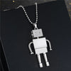 1PC Punk Hiphop Cartoon Astronaut Robot Bear Necklace For Women Men Trendy Creative Rock Metal Pendant Collar Choker Jewelry