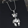 1PC Punk Hiphop Cartoon Astronaut Robot Bear Necklace For Women Men Trendy Creative Rock Metal Pendant Collar Choker Jewelry