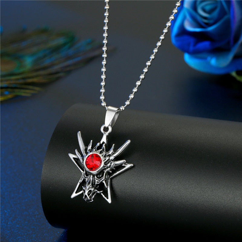 1PC Punk Trendy Zircon Cross Angel Pendant Necklace For Women Men Cute Gothic Vintage Metal Skull Wing Necklace Choker Jewelry