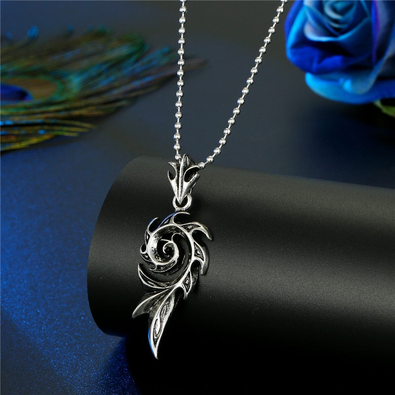 1PC Punk Trendy Zircon Cross Angel Pendant Necklace For Women Men Cute Gothic Vintage Metal Skull Wing Necklace Choker Jewelry