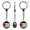 1PC Round Palestine Flag Map Pendant Necklace Key Chain Jewelry Keychain Souvenirs Gifts For Men Women New