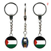1PC Round Palestine Flag Map Pendant Necklace Key Chain Jewelry Keychain Souvenirs Gifts For Men Women New