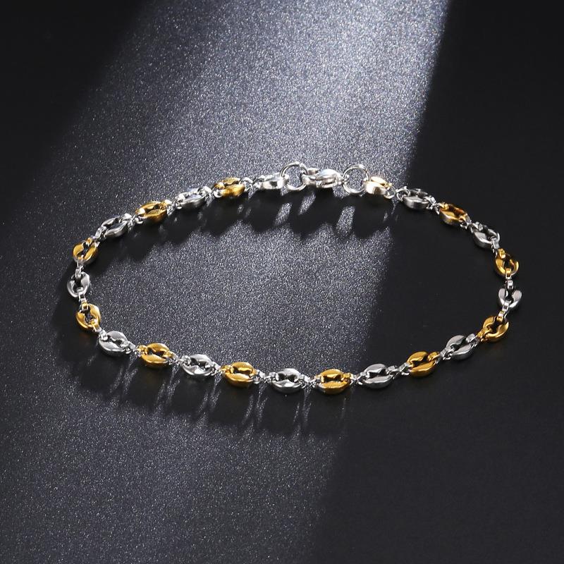 1PC Stainless Steel Necklace Bracelet Domineering Multicolor Coffee Beans Chain Unisex Jewelry Women Men High Quanlity