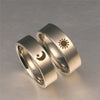 1PC  Titanium Steel Ring Moon And Sun Ring Promise Couples Rings bague homme Valentine's' Day Gifts Size5-12 Dropship
