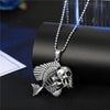 1PC Vintage Gothic Wing Skull Male Necklace Choker Punk Hiphop Bull Head Loin Big Pendant Necklace For Men Women Jewelry N798