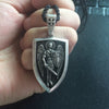 1PCS Archangel St Michael Protect Me Saint Shield Protection Charm necklace Talisman Necklace