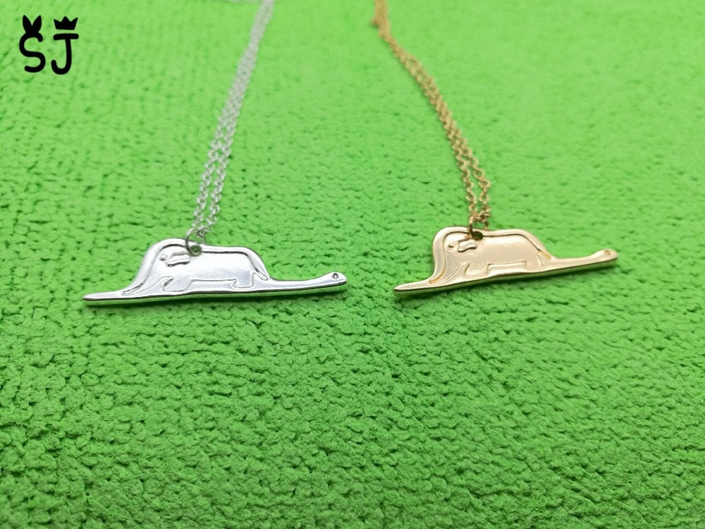 1PCS Le Petit Little Prince Necklace Good Luck Baby Elephant in Snake Necklace Cute Story Cartoon Necklaces for Women