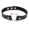 1PCS Punk Harajuku Collar Choker Necklace Kit Head PU Leather Choker Punk Goth Handmade Neck Bracelet  Jewelry