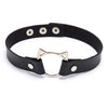 1PCS Punk Harajuku Collar Choker Necklace Kit Head PU Leather Choker Punk Goth Handmade Neck Bracelet  Jewelry