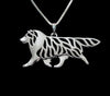 1PCS cartoon Boho Chic Alloy Shetland Sheep dog necklace Border Collie pendant jewelry golden colors plated