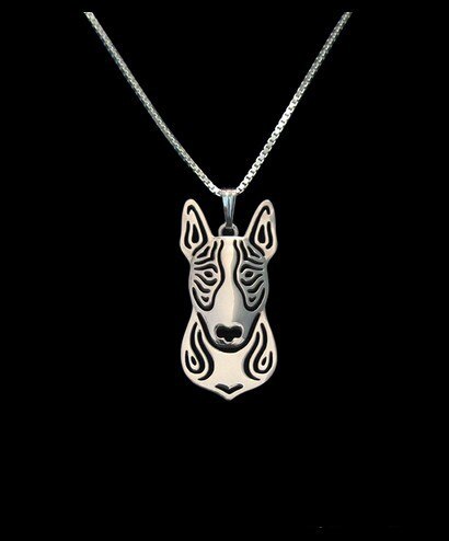 1PCS drop ship style Alloy Bull Terrier necklace cartoon dog  jewelry for women golden two colors plated