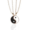 1Pair Dragon pattern Couple Neckalces Choker Black White Pendant Necklace Jewelry Yin Yang Tai Chi Shaped Pendants Necklace