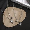 1Pair Spaceman Astronaut Pendant Magnetic Heart Attracted Couple Necklaces Women Men Lover Stainless Steel Necklace Jewelry Gift
