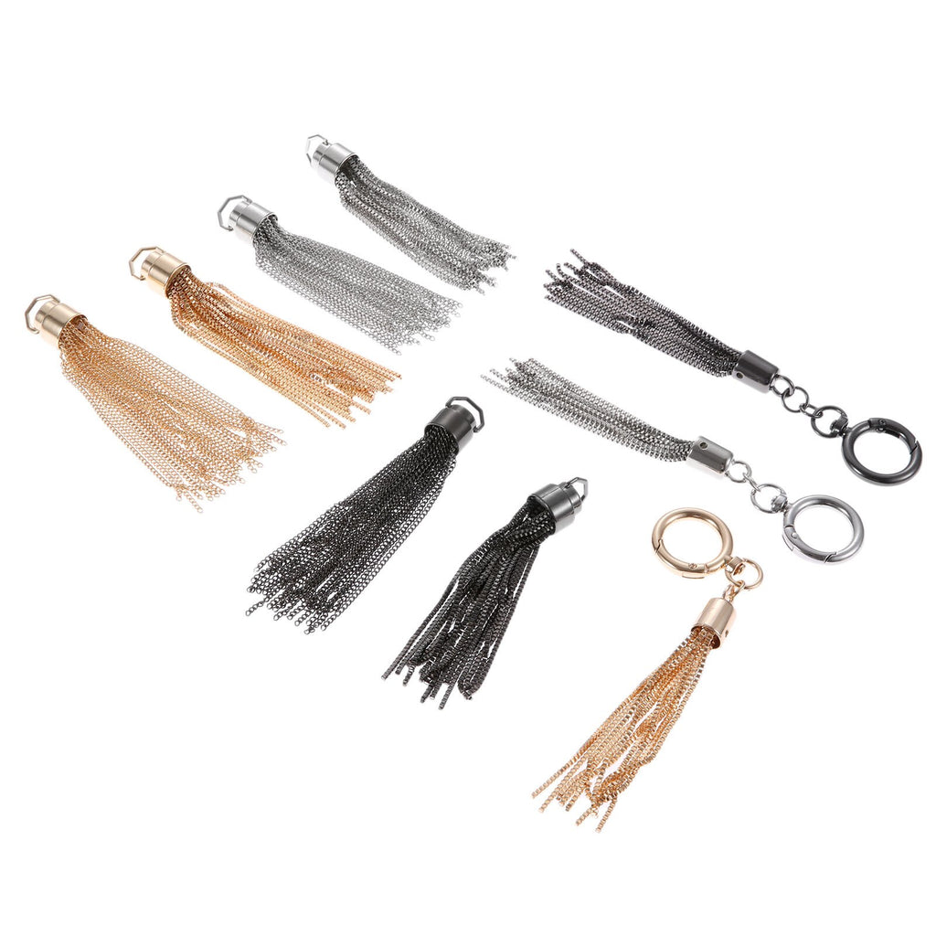 1Pc 10/11/15mm Metal Chain Tassel Zinc Alloy Keychain Decor for Handbags Small Ornaments Tassel Buckle Bags Hardware Accessories