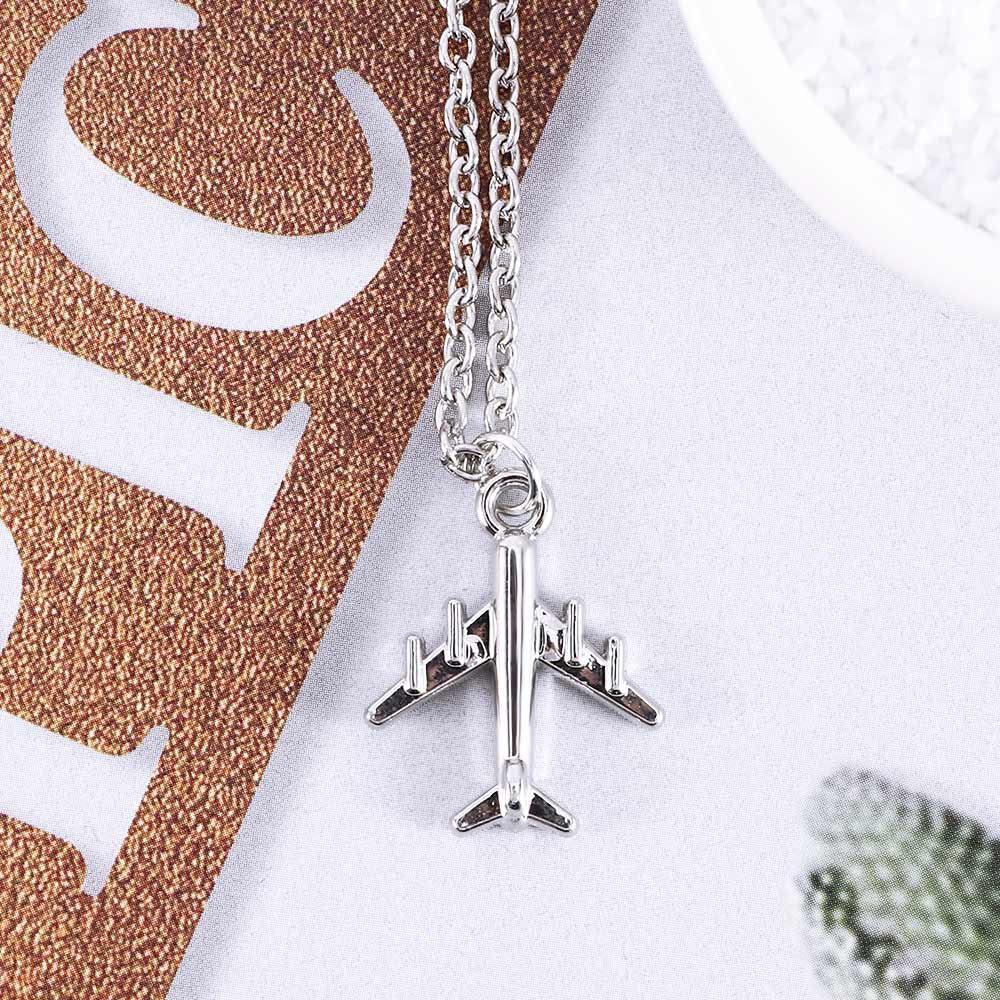 1Pc Airplane Chokers  Pendant Necklace Stainless Steel Chains Necklaces For Gifts