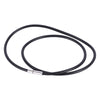 1Pc Black Rubber Cord Necklace Bracelet with Stainless Steel Closure Simple Jewelry make necklace bracelets 2021 New