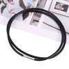 1Pc Black Rubber Cord Necklace Bracelet with Stainless Steel Closure Simple Jewelry make necklace bracelets 2021 New