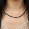 1Pc Black Rubber Cord Necklace Bracelet with Stainless Steel Closure Simple Jewelry make necklace bracelets 2021 New