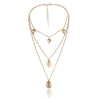 1Pc Boho Beach Tassel Multilayer Seashell Pendant Chain Choker Necklace Jewelry