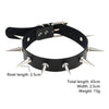 1Pc Emo Spike Choker Punk Collar Female Women Men Black Leather Studded Rivets Chocker Necklace Goth Jewelry Gothic Accessories