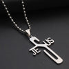 1Pc JESUS Cross Pendant Necklace Jewelry Stainless Steel Chain Christian Symbol Nice  Gifts  2022